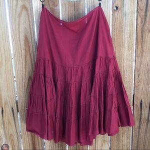 Principles Petite Maroon Full Skirt Size 14